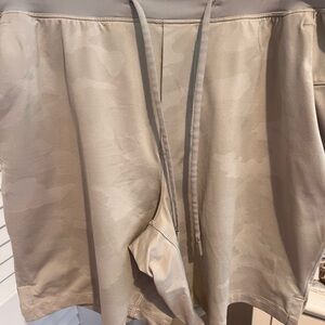 Lululemon Athletica Cream Athletic Shorts
